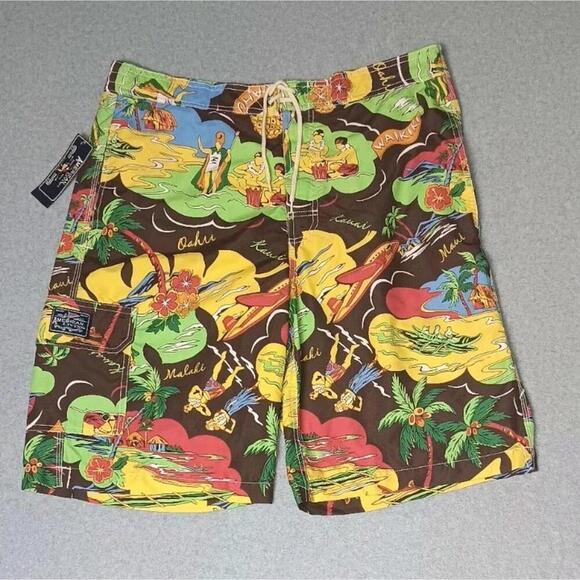 American Living Other - NWT! American Living Swim Trunks Mens Size M Brown Pina Cape Neddick Island 100%